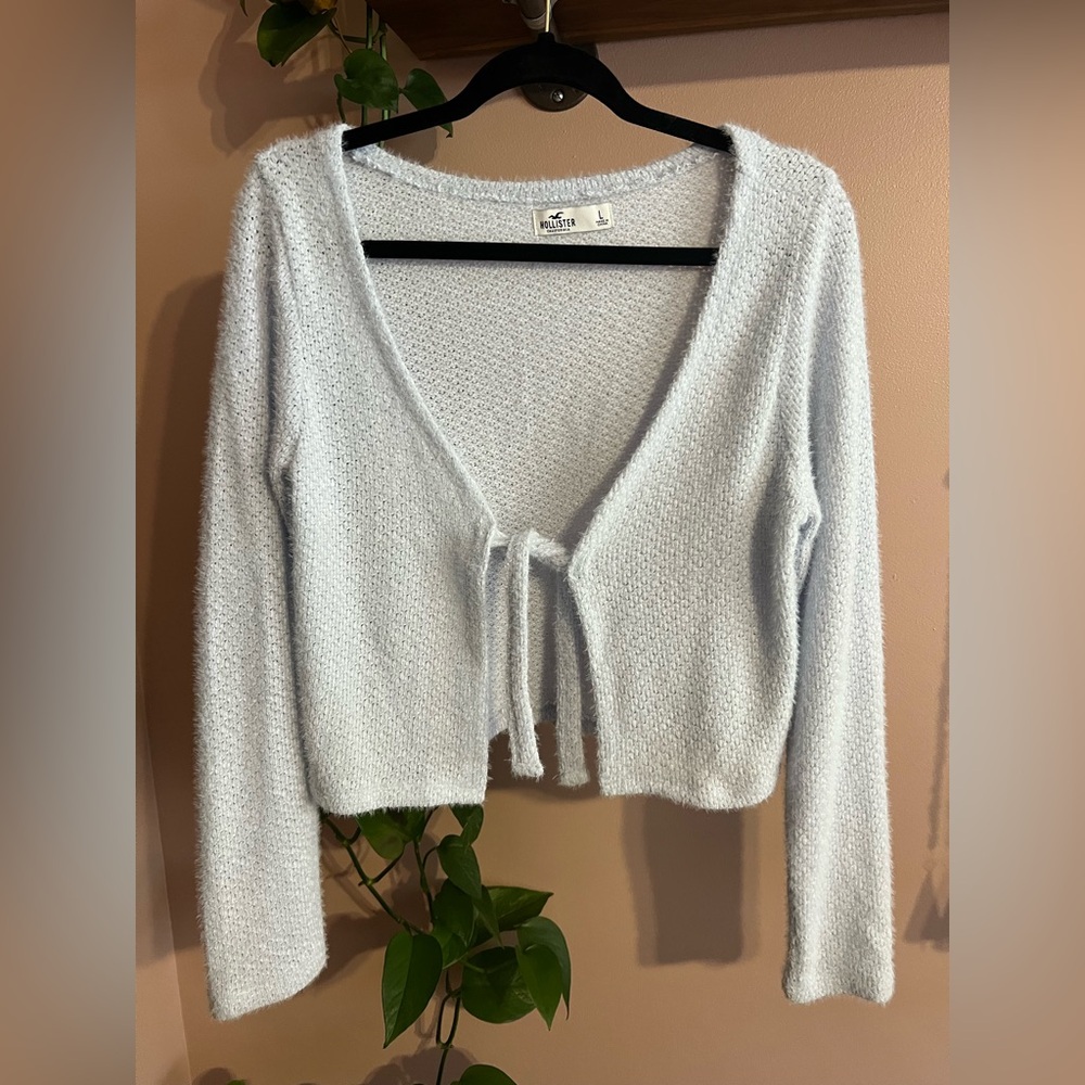 Hollister Women's Soft Powder Blue Cardigan